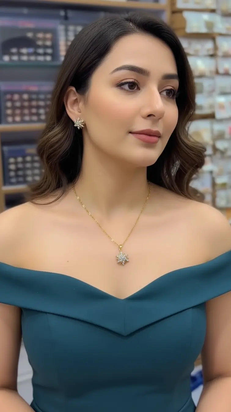 Elegant Diamond Cut Combo Set