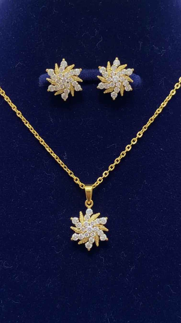 Elegant Diamond Cut Combo Set