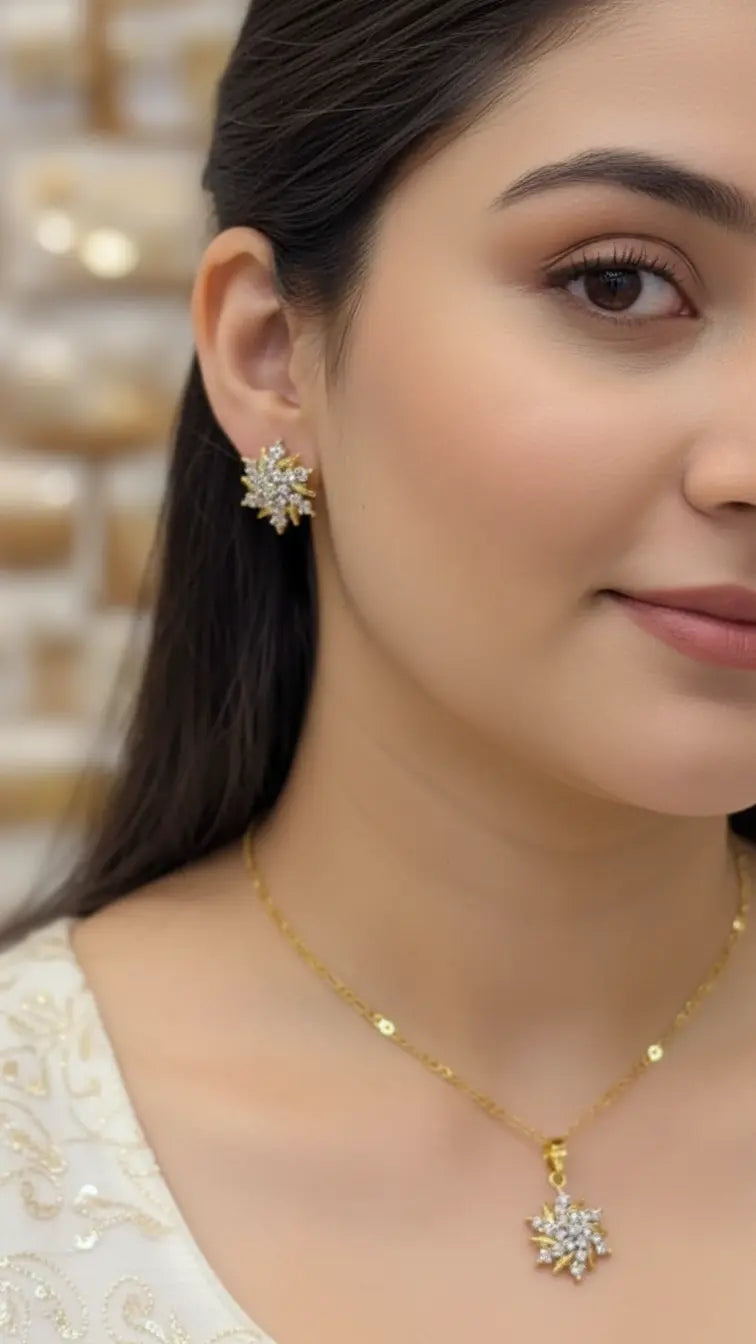 Elegant Diamond Cut Combo Set