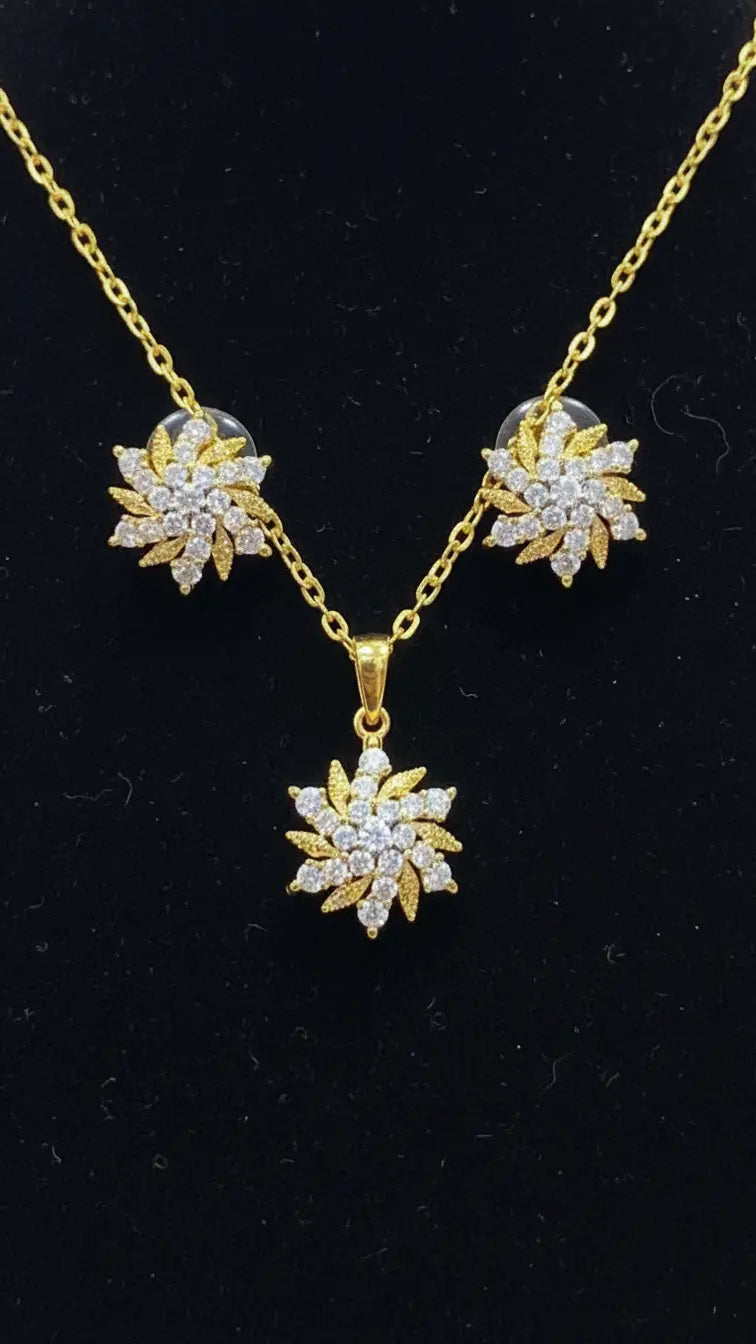 Elegant Diamond Cut Combo Set